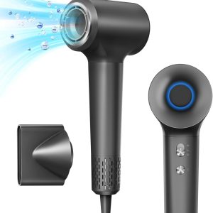 Hair Dryer, Ionic Blow Dryer, 1500W High-Speed Hairdryer with 110000 RPM Brushless Motor for Fast Drying Low Noise, 4 Temps & 2 Speeds with Magnetic Nozzle