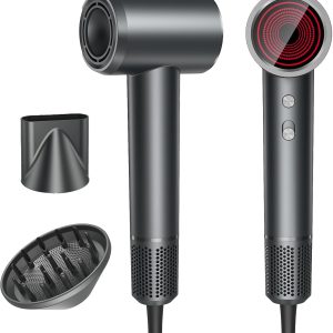 Hair Dryer, Professional Ionic Hair Dryer for Fast Drying, High Speed Hair Blow Dryer with Diffuser for Home Salon Travel, Constant Temperature Hair Care Without Hair Damage