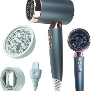 Professional Lonic Hair Dryer for Women & Men,1600W Fast Drying Blow Dry with Diffuser and Concentrator for Various Types of Hair,High Speed Quiet Hairdryer for Home Salon,Travel,Hotel